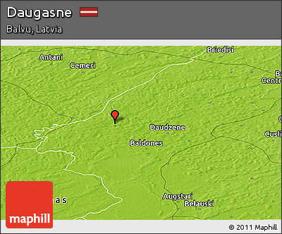 Physical Panoramic Map of Daugasne