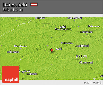 Physical Panoramic Map of Dziesnieki