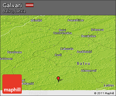 Physical Panoramic Map of Galvari