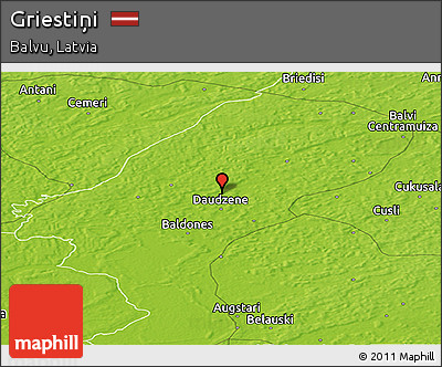 Physical Panoramic Map of Griestiņi