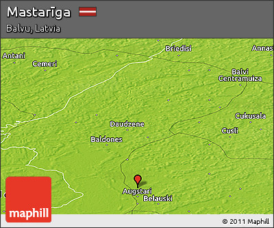 Physical Panoramic Map of Mastarīga