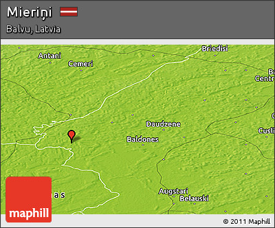 Physical Panoramic Map of Mieriņi