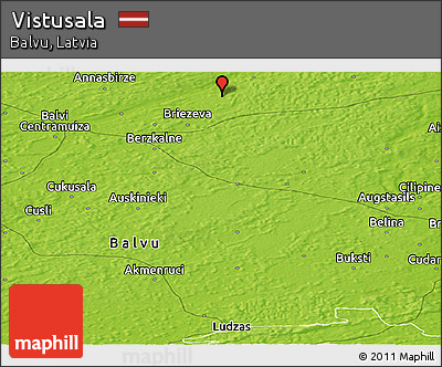 Physical Panoramic Map of Vistusala