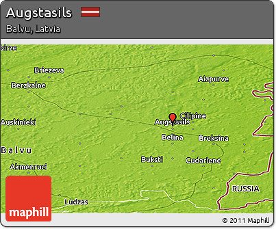 Physical Panoramic Map of Augstasils