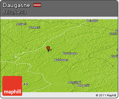 Physical Panoramic Map of Daugasne