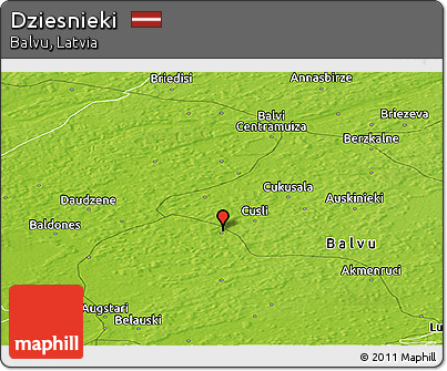 Physical Panoramic Map of Dziesnieki