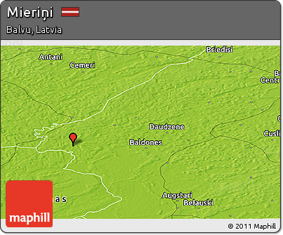 Physical Panoramic Map of Mieriņi