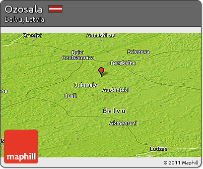 Physical Panoramic Map of Ozosala