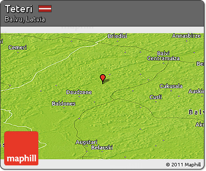 Physical Panoramic Map of Teteri