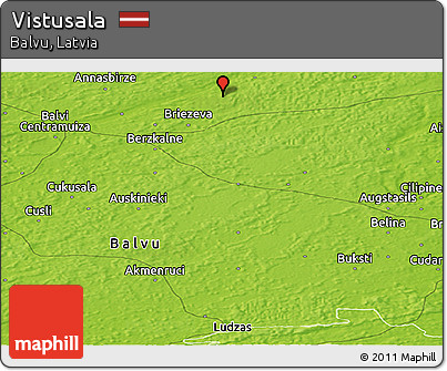 Physical Panoramic Map of Vistusala