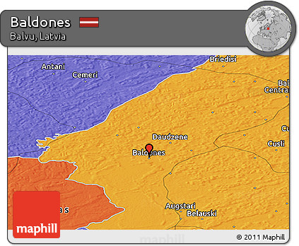 Political Panoramic Map of Baldones