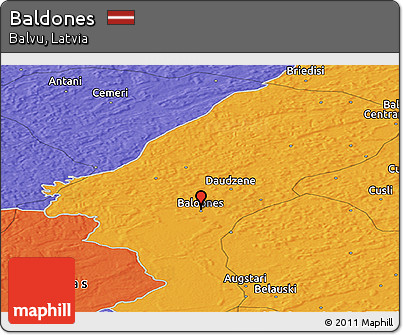 Political Panoramic Map of Baldones