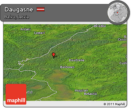 Satellite Panoramic Map of Daugasne