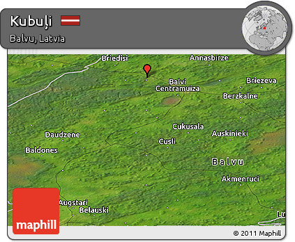 Satellite Panoramic Map of Kubuļi
