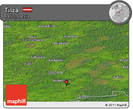 Satellite Panoramic Map of Tilža