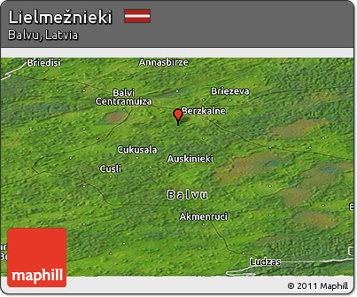 Satellite Panoramic Map of Lielmežnieki
