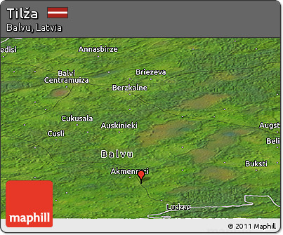 Satellite Panoramic Map of Tilža