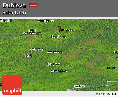 Satellite Panoramic Map of Dubļeva