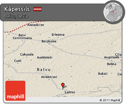 Shaded Relief Panoramic Map of Kāpessils