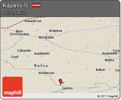 Shaded Relief Panoramic Map of Kāpessils