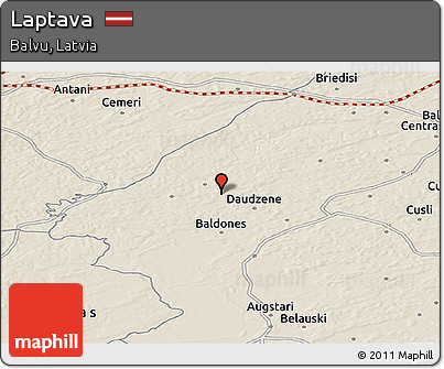Shaded Relief Panoramic Map of Laptava