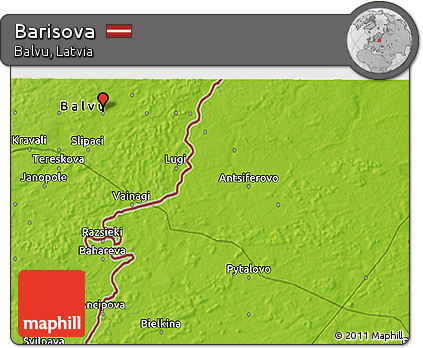 Physical 3D Map of Barisova