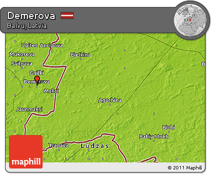 Physical 3D Map of Demerova