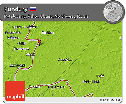 Physical 3D Map of Pundury