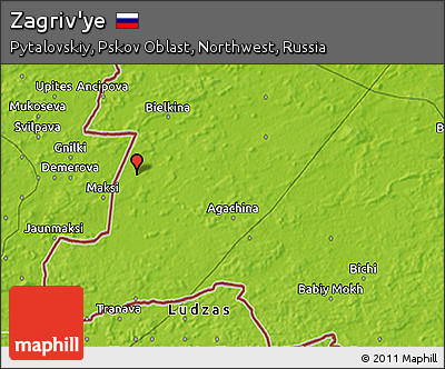 Physical 3D Map of Zagriv'ye