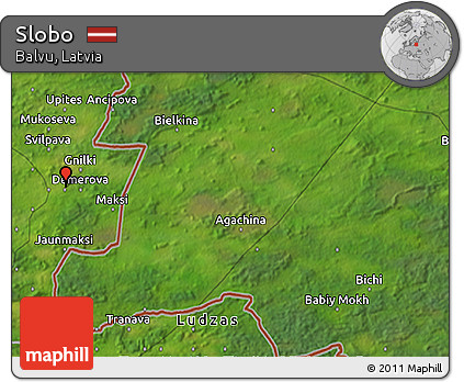 Satellite 3D Map of Slobo