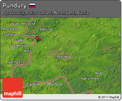 Satellite 3D Map of Pundury