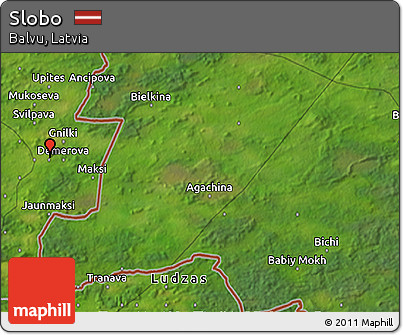Satellite 3D Map of Slobo