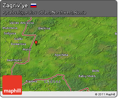 Satellite 3D Map of Zagriv'ye