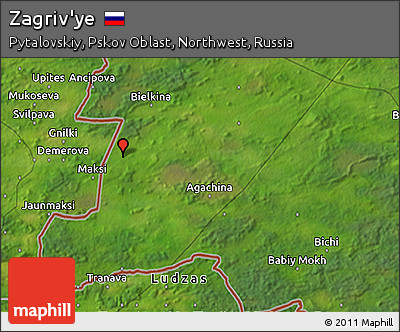 Satellite 3D Map of Zagriv'ye