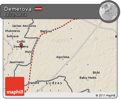 Shaded Relief 3D Map of Demerova