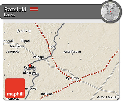 Shaded Relief 3D Map of Razsieki