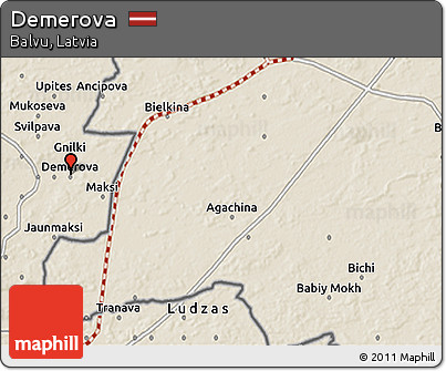 Shaded Relief 3D Map of Demerova