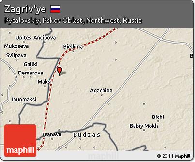 Shaded Relief 3D Map of Zagriv'ye