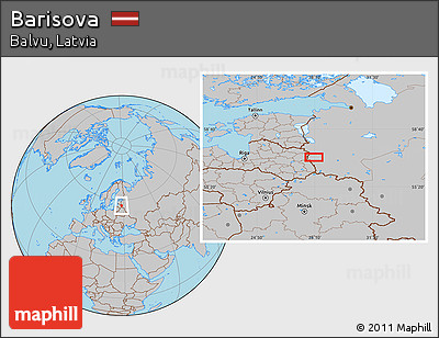 Gray Location Map of Barisova