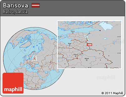 Gray Location Map of Barisova