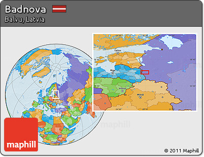 Political Location Map of Badnova