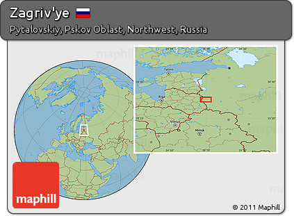 Savanna Style Location Map of Zagriv'ye