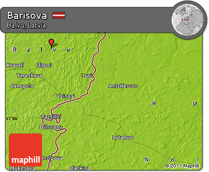 Physical Map of Barisova