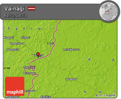 Physical Map of Vainagi