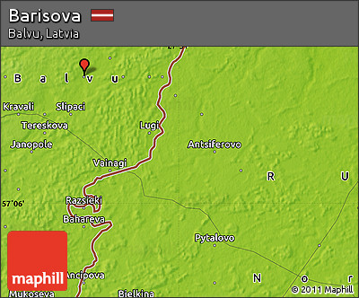 Physical Map of Barisova