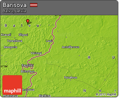 Physical Map of Barisova