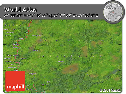 Satellite Map of the Area around 57° 3' 8" N, 28° 7' 30" E