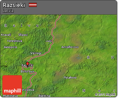 Satellite Map of Razsieki
