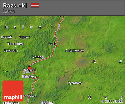 Satellite Map of Razsieki