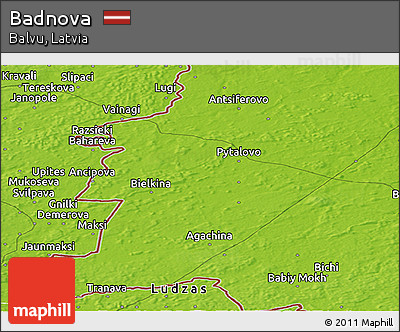 Physical Panoramic Map of Badnova